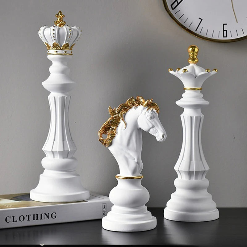 Chess resin ornaments wine cabinets kings queens warhorses chess pieces chessboards home decor eprolo