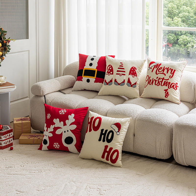 Christmas themed embroidered pillows home decor living room sofas pillows holiday home decor eprolo