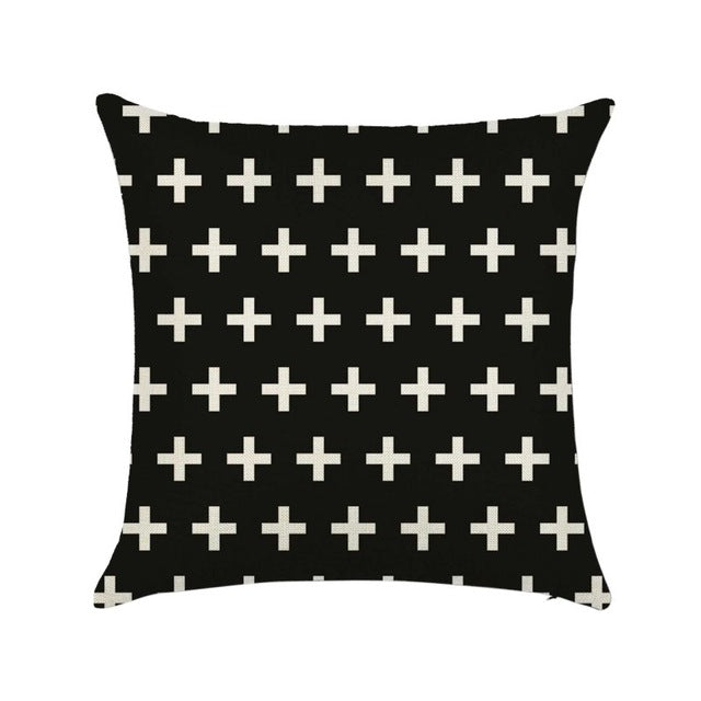 Linen Cotton Geometrisch Throw Pillow Cushion Home Sofa Decor 45X45cm eprolo
