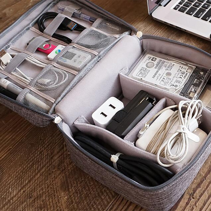 Travel Storage Bag Kit Data Cable U Disk Power Bank Electronic Accessories Digital Gadget Devices Divider Organizer Containers eprolo