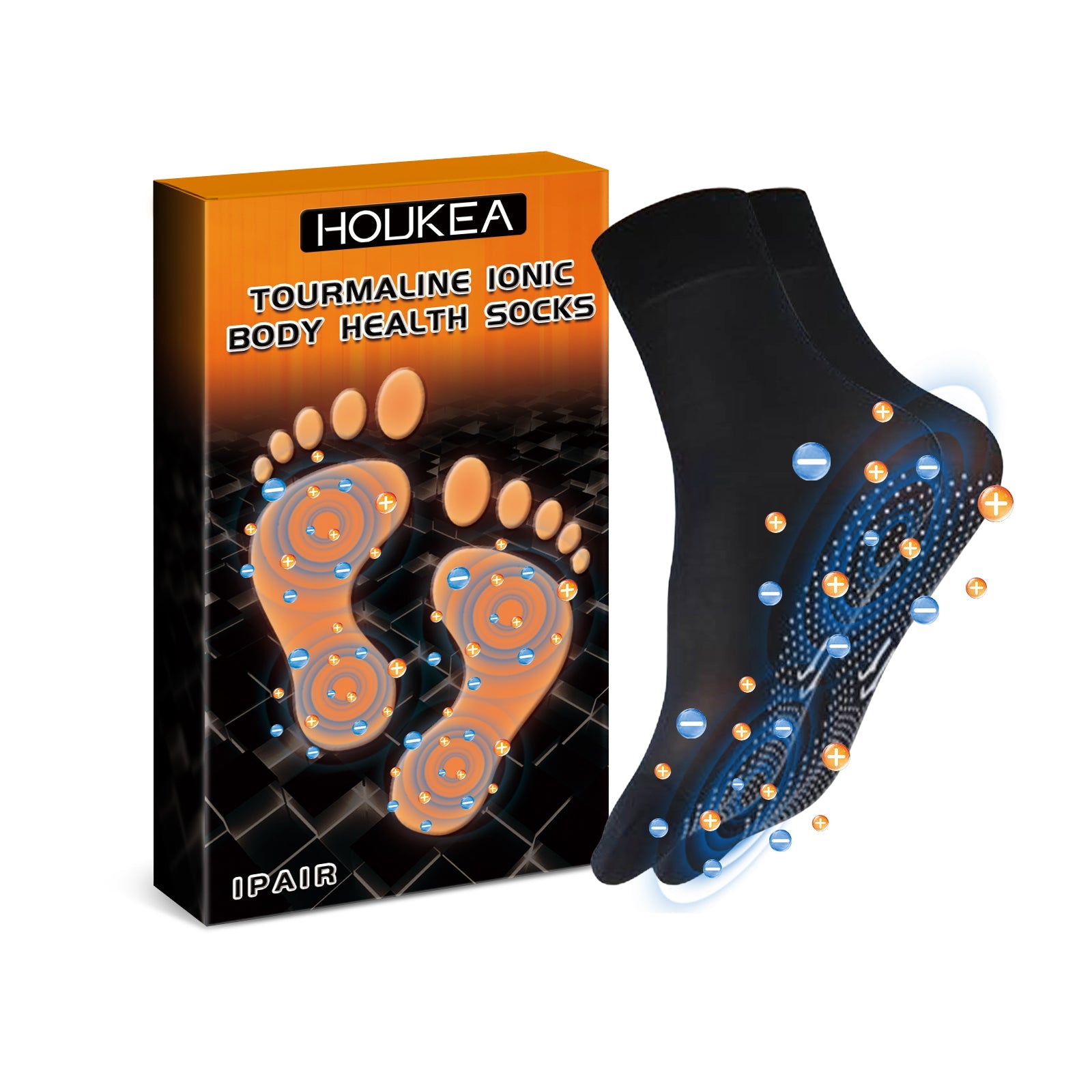 HOUKEA Tourmaline Ionic Body Health Socks, Winter Outdoor Sports Cold And Wind Warm Foot Care Massage Socks eprolo
