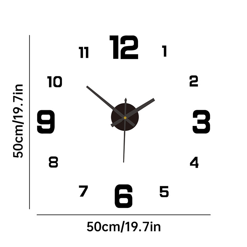 DIY Frameless Creative Wall Clock Wall Decal: A Silent and Stylish Addition for Home Decor, Ideal for Living Rooms and Offices eprolo