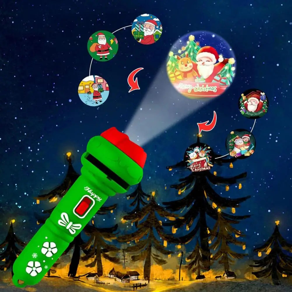 Christmas projection flashlight toy Christmas luminous toy Christmas eprolo